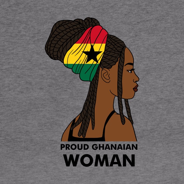 Proud Ghanaian Woman, Ghana Flag, African by dukito
